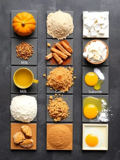 Mini Pumpkin Bread With Cinnamon Swirl - ingredients preparation