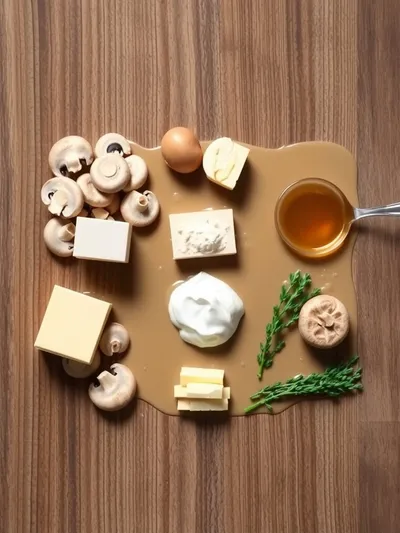 Easy Mushroom Gravy – Creamy Side Dish - ingredients preparation