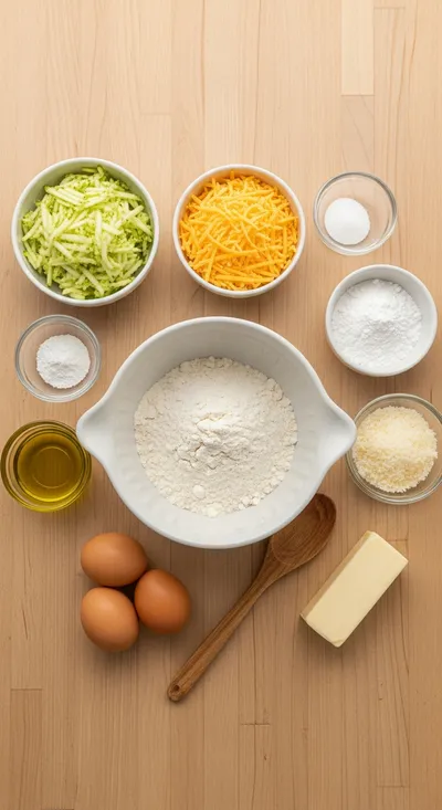 One Bowl Cheesy Zucchini Bread - cooking process