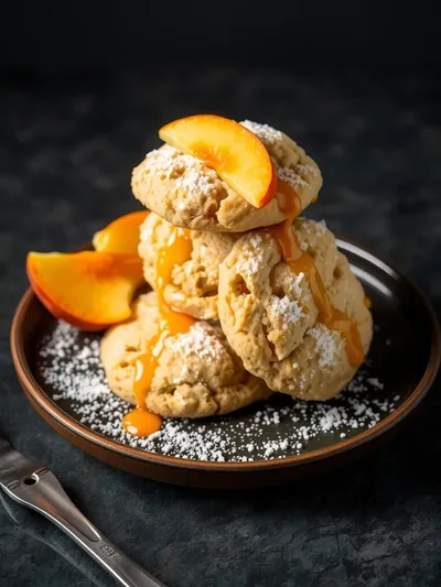 Orange Ricotta Peach Cookies - ready to serve