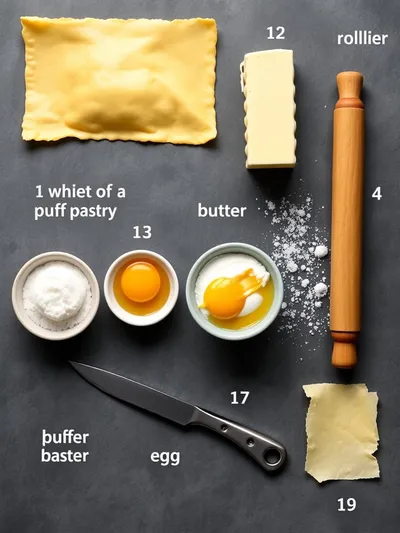 Palmiers: Crispy Butterfly Pastries - ingredients preparation