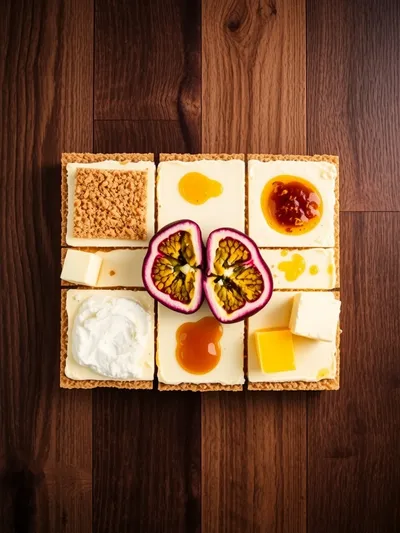 Easy Passion Fruit Cheesecake - ingredients preparation