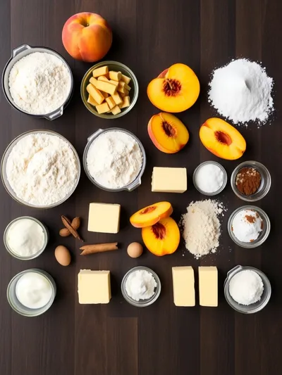 Easy Peach Cobbler With Canned Peaches - ingredients preparation