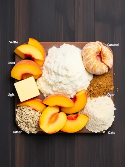 Easy Peach Crisp - ingredients preparation