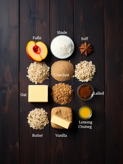 Peach Crisp – Sweet And Easy Dessert - ingredients preparation