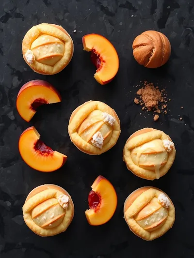 Peach Pie Cruffins Recipe – Irresistible Dessert - ingredients preparation