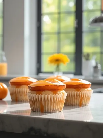 Peach Upside Down Mini Cupcakes