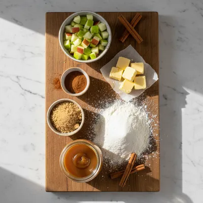 Salted Caramel Apple Pie Cookies - ingredients preparation