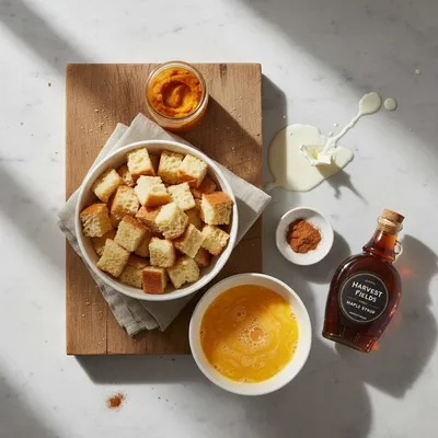 Pumpkin French Toast Bites for a Cozy Breakfast - ingredients preparation