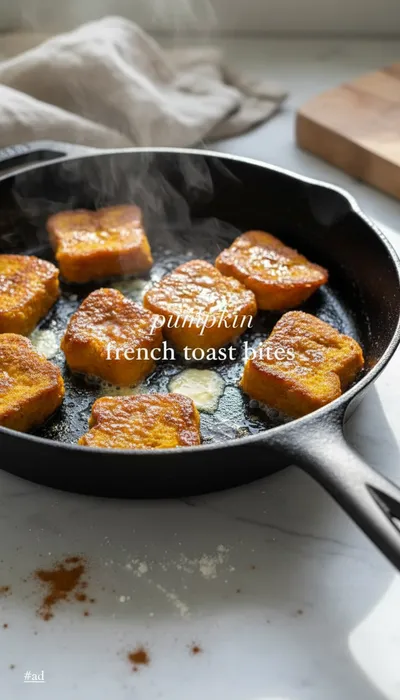 Pumpkin French Toast Bites for a Cozy Breakfast - cooking process