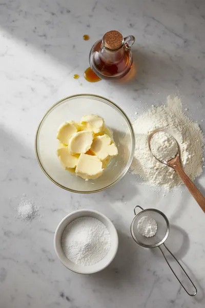 Glazed Maple Shortbread Cookies Recipe - ingredients preparation