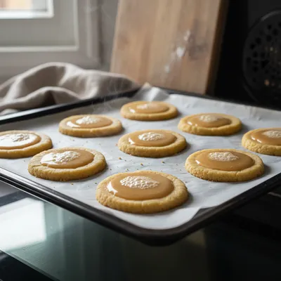 Glazed Maple Shortbread Cookies Recipe - cooking process