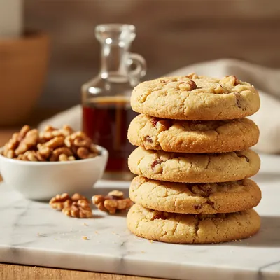 Maple Walnut Shortbread Cookies Recipe