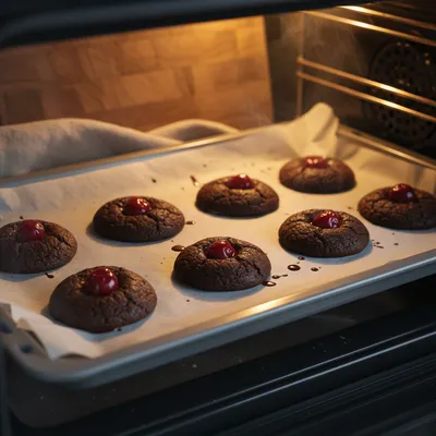 Black Forest Cherry Cookies Recipe - cooking process