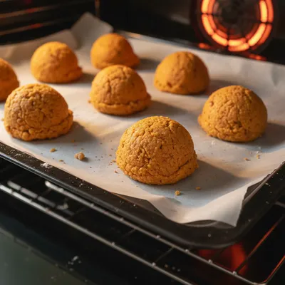 Soft Pumpkin Cookies with Cream Cheese Frosting - cooking process