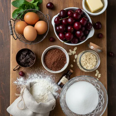 Black Forest Cherry Cookies Recipe - ingredients preparation
