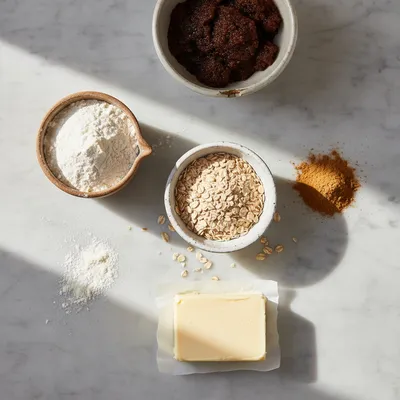Gingerbread Oatmeal Cream Pies - ingredients preparation
