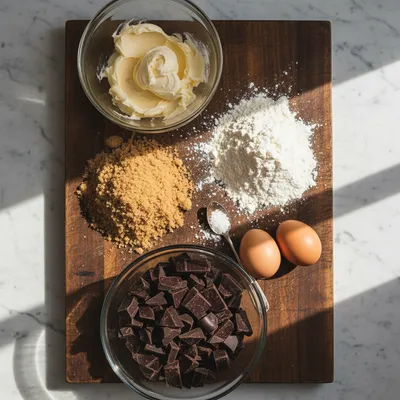 Bakery Style Chocolate Chip Cookies Recipe - ingredients preparation