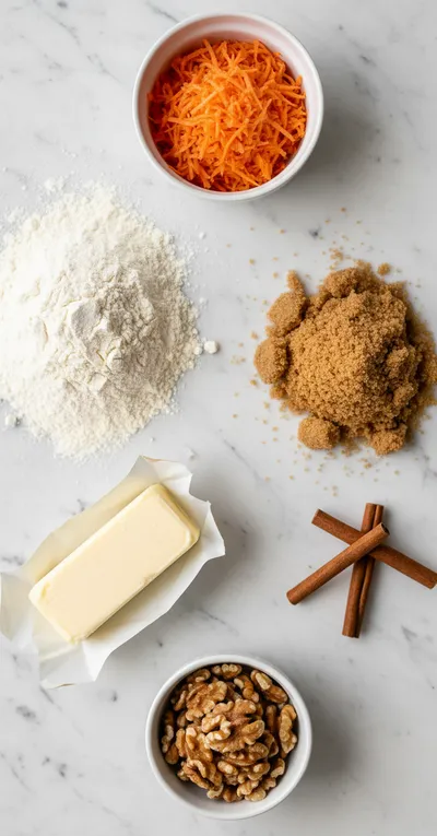 Carrot Cake Shortbread Cookies Recipe - ingredients preparation