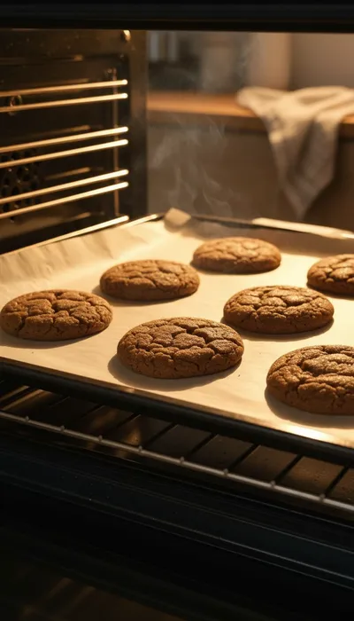Soft Gingerbread Cookies with Maple Glaze - cooking process