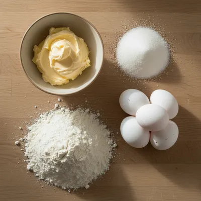 Old-Fashioned Pound Cake Southern Recipe - ingredients preparation
