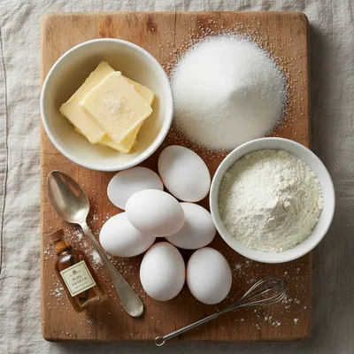 Paula Deen Pound Cake Recipe: Moist & Buttery - ingredients preparation