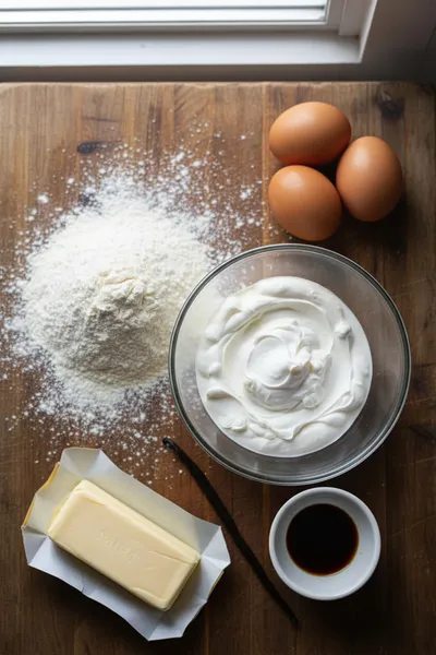 Sour Cream Pound Cake: Moist & Flavorful Recipe - ingredients preparation