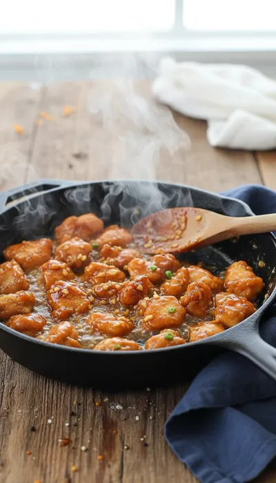 Easy Orange Chicken Recipe for Quick Lunch - cooking process