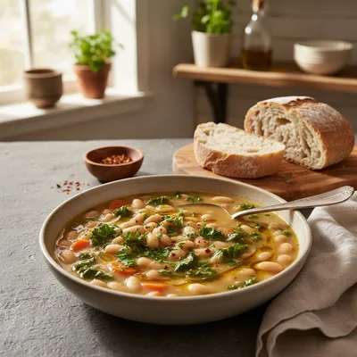 Tuscan White Bean Soup Recipe for a Healthy Dinner