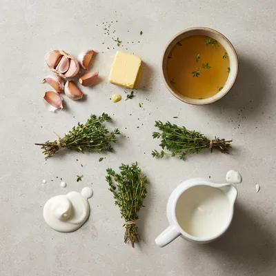 French Garlic Soup Recipe for a Cozy Meal - ingredients preparation