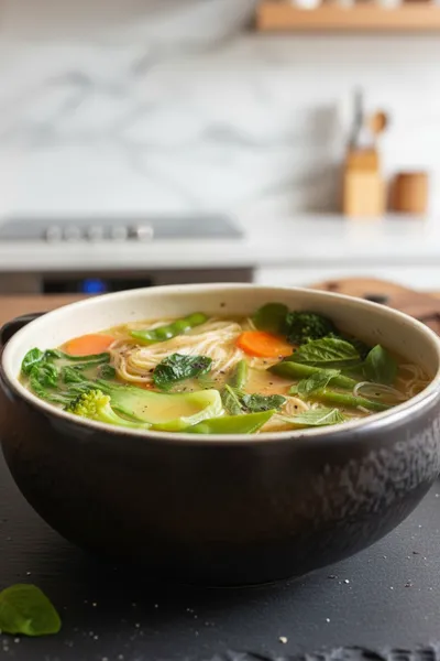 Thai Vegetable Noodle Soup for a Healthy Meal