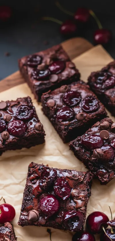 Roasted Cherry Brownies Recipe