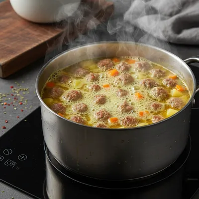 Ekşili Köfte Çorbası Recipe - Traditional Turkish Soup - cooking process