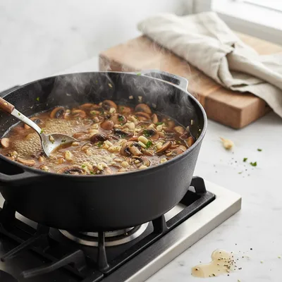 Cream of Mushroom Soup Recipe for Cozy Winter - cooking process