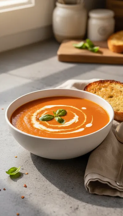 Creamy Tomato Soup with Canned Tomatoes Recipe
