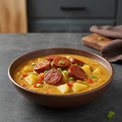 Cajun Potato Soup with Andouille Sausage