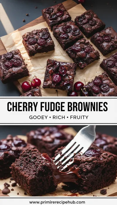 Roasted Cherry Brownies Recipe - ready to serve