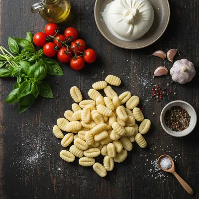 Creamy Tomato Gnocchi with Burrata Recipe - ingredients preparation