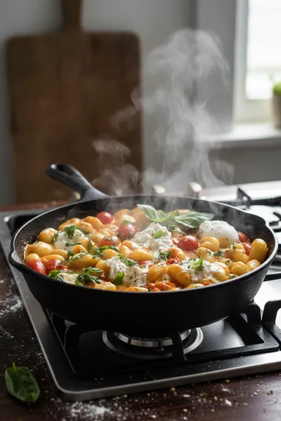 Creamy Tomato Gnocchi with Burrata Recipe - cooking process