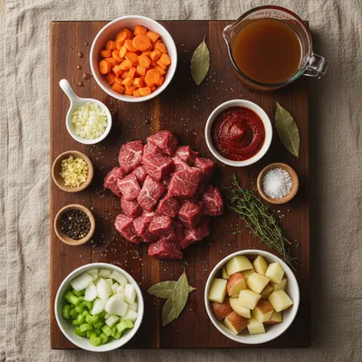 Vegetable Beef Soup Recipe (Fall-Apart Beef!) - ingredients preparation