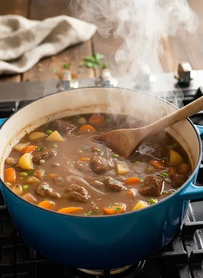 Vegetable Beef Soup Recipe (Fall-Apart Beef!) - cooking process