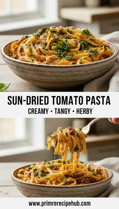 Creamy Sun-Dried Tomato Vegan Pasta Recipe - ready to serve