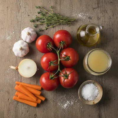 Roasted Tomato Soup Recipe - Best Homemade Comfort Food - ingredients preparation