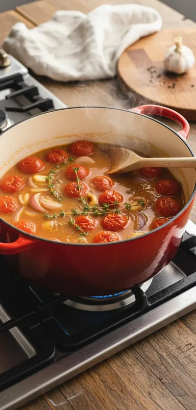 Roasted Tomato Soup Recipe - Best Homemade Comfort Food - cooking process