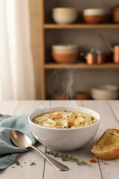 Healthy Chicken Pot Pie Soup Recipe