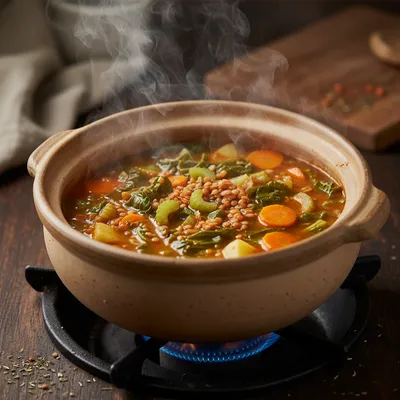 Easy Vegan Hotpot with Lentils Recipe - cooking process