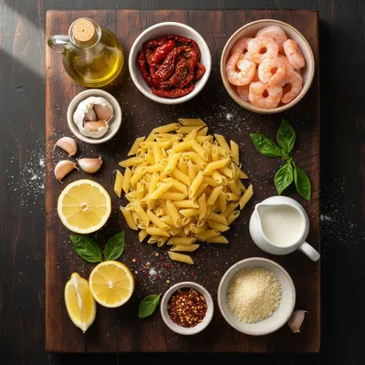 Easy Marry Me Shrimp Pasta Recipe - ingredients preparation