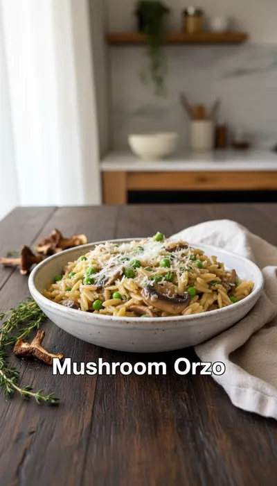 Creamy Mushroom Orzo Recipe (One-Pot)