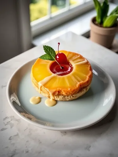 Pineapple Upside Down Sugar Cookies - ready to serve