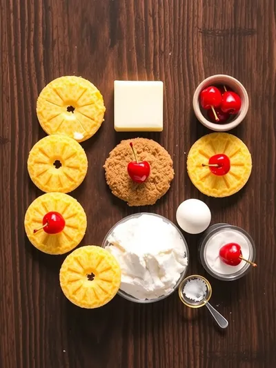 Pineapple Upside Down Sugar Cookies - ingredients preparation